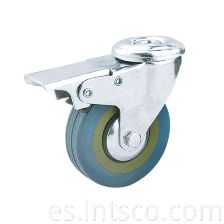 Bolt Hole Grey Rubber Brake Casters Jpg